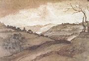 Claude Lorrain Landscape Pen drawing and wash (mk17) USA oil painting artist